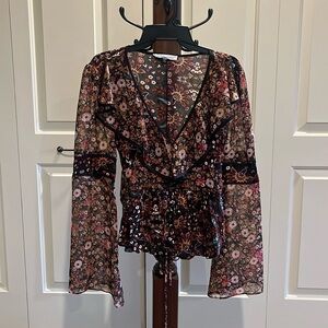 BCBGGeneration floral boho top